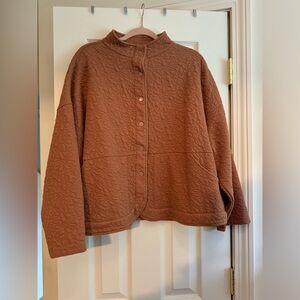 Plus Size Floral Quilted Bomber Jacket